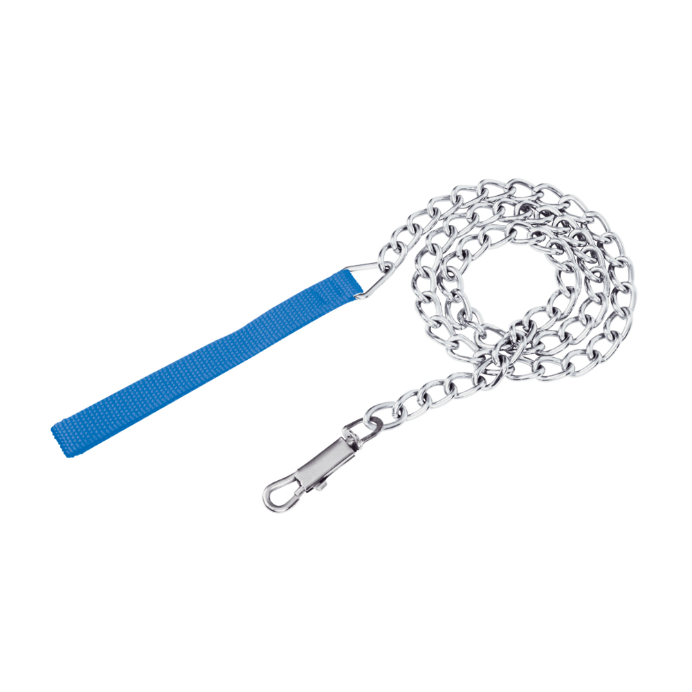 Cadena para perro cromada 2 mm x 1.20 m color azul