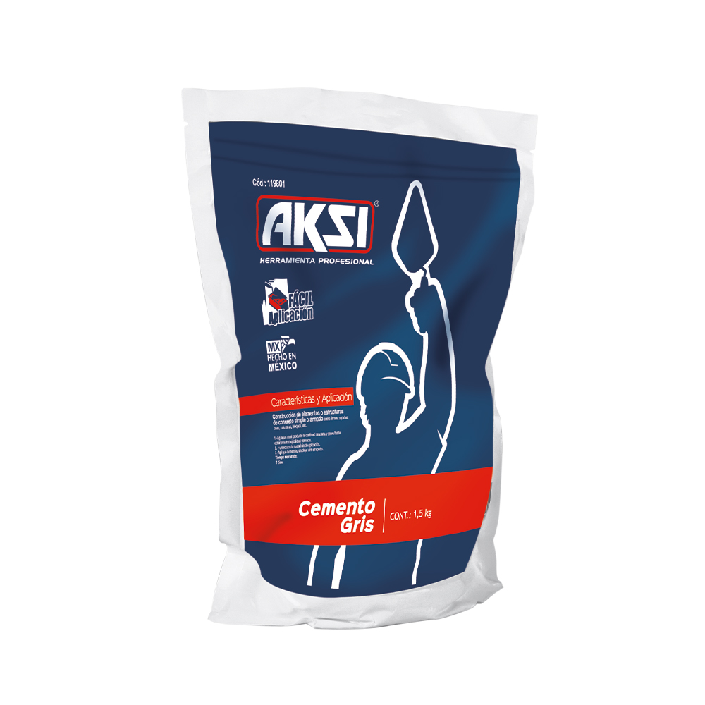 Cemento gris, bolsa de 1.5 kg