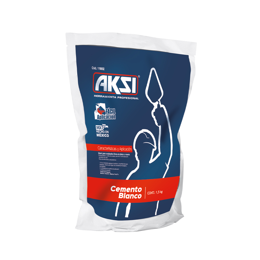 Cemento blanco, bolsa de 1.5 kg