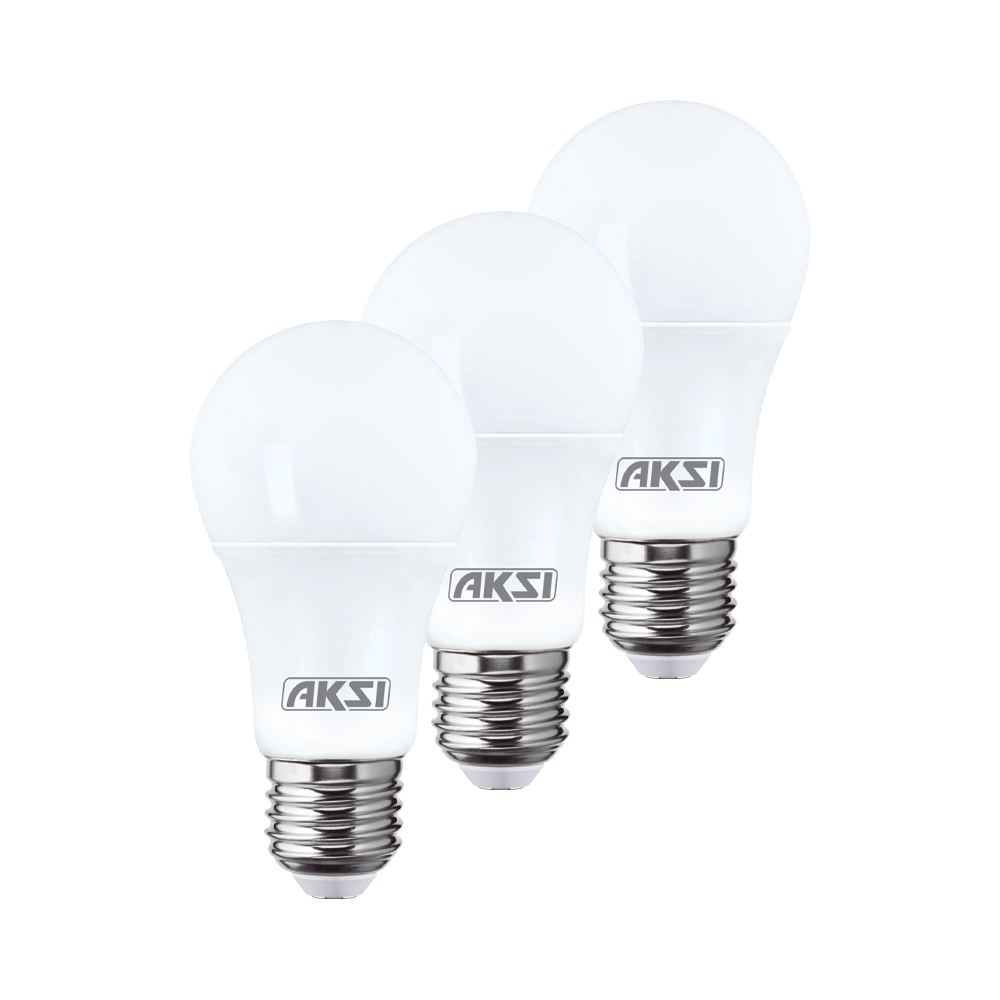 Foco LED 3PACK-A19 9W luz blanca, caja color