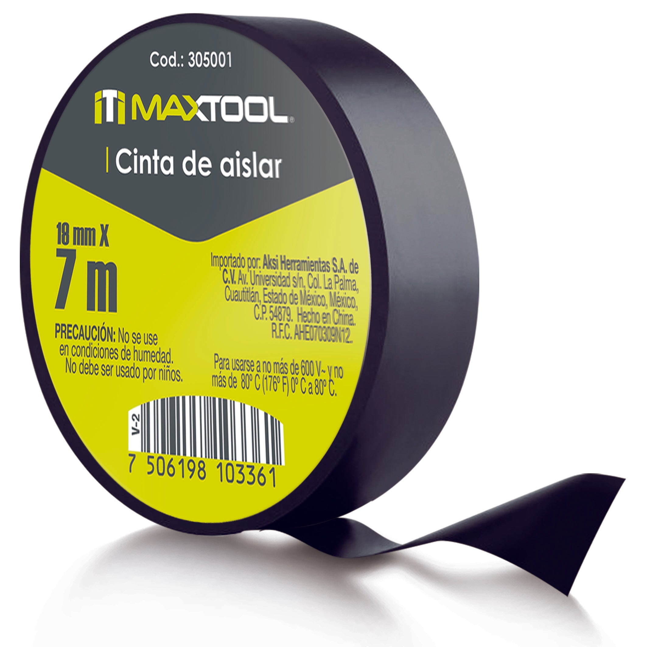 Cinta de aislar 18mm x 7 mt