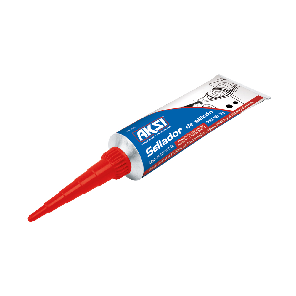 Sellador de silicon automotriz 70g, rojo